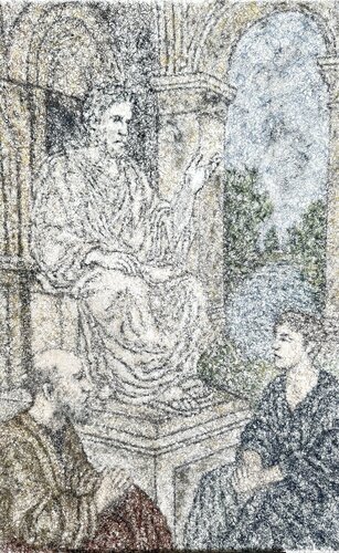 L’eco dei custodi by Alessandro Delsere, Painting for Sale on Select