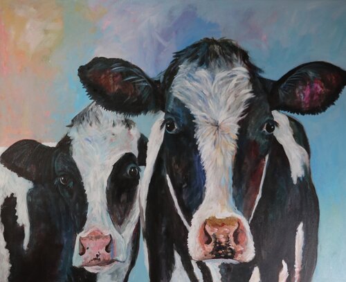 Sophie und Lilly by Christa Riemann, Painting for Sale on Select