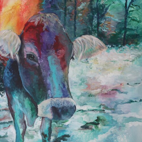 KuhL by Christa Riemann, Painting for Sale on Select