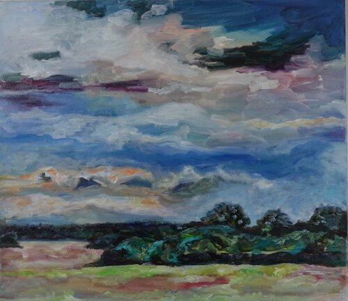 Tanz der Wolken by Christa Riemann, Painting for Sale on Select