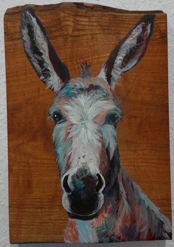 Esel 26-1 by Christa Riemann, Painting for Sale on Select