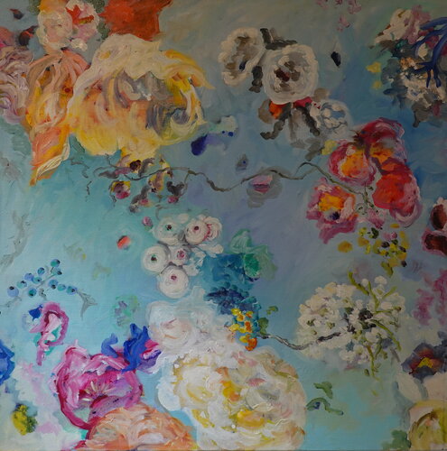 Fleurs pastell 6060020800 2026 1 by Christa Riemann, Painting for Sale on Select