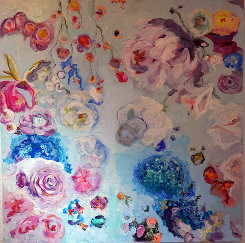Fleurs pastel 9090053400 2026 1 by Christa Riemann, Painting for Sale on Select