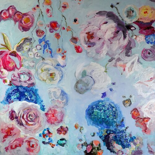 Fleurs pastell 9090053400 2026 1 von Christa Riemann, Malerei kaufen auf Select