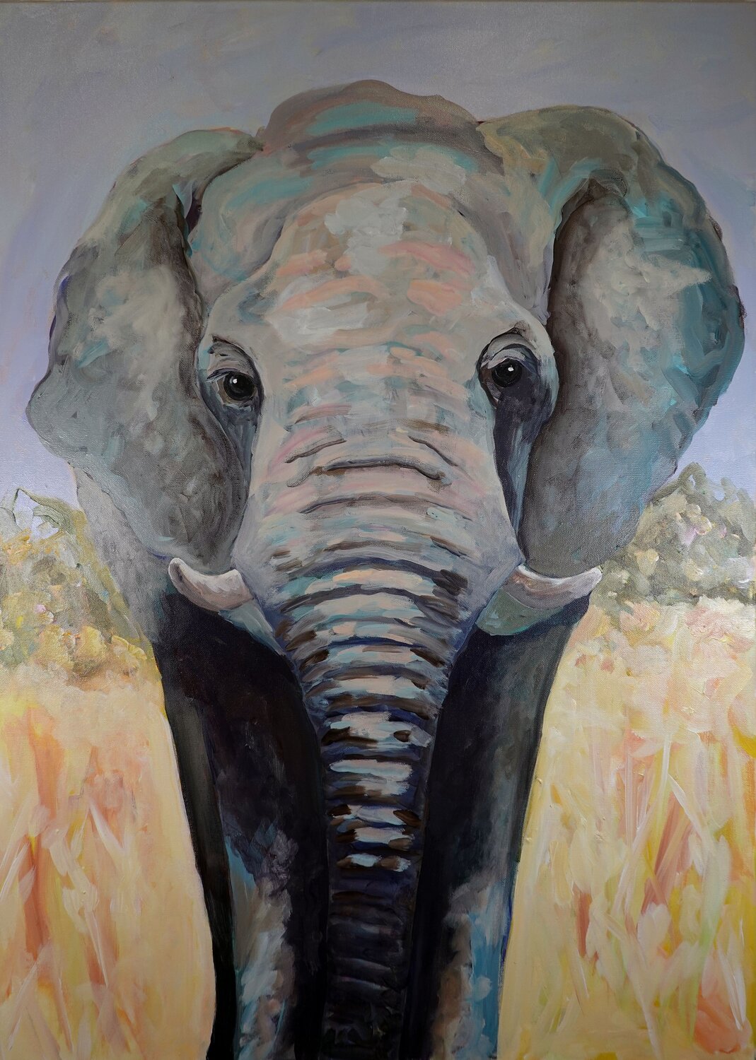 Elefant Christa Riemann Original painting for sale