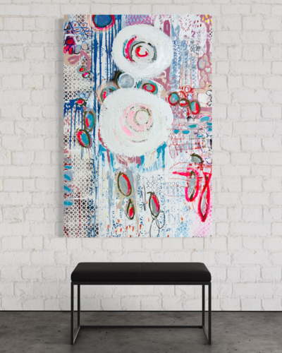 Floating Signs (Orbit of Longing) by Stephanie Bing, Painting for Sale on Select