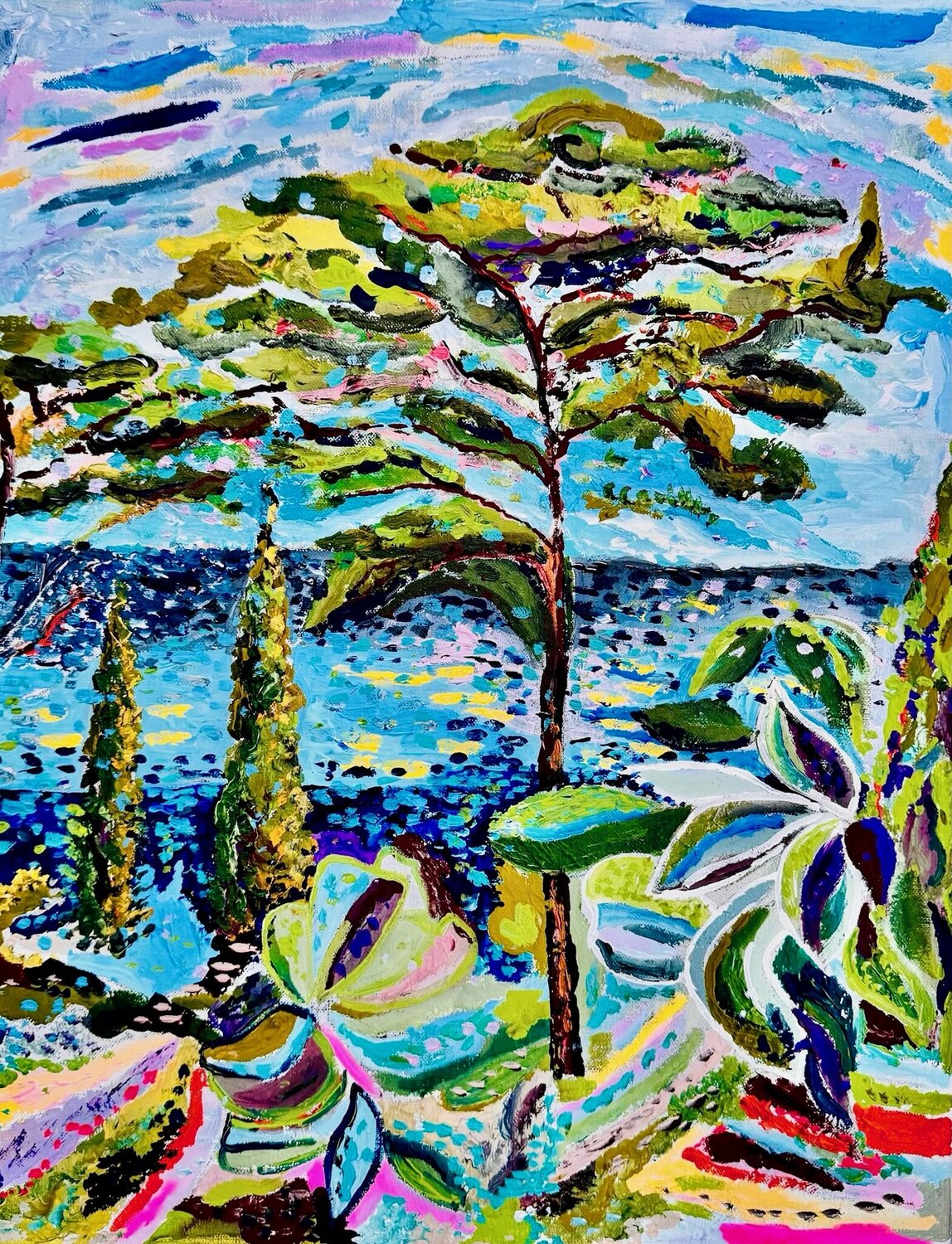St. Tropez Stephanie Bing Original painting for sale