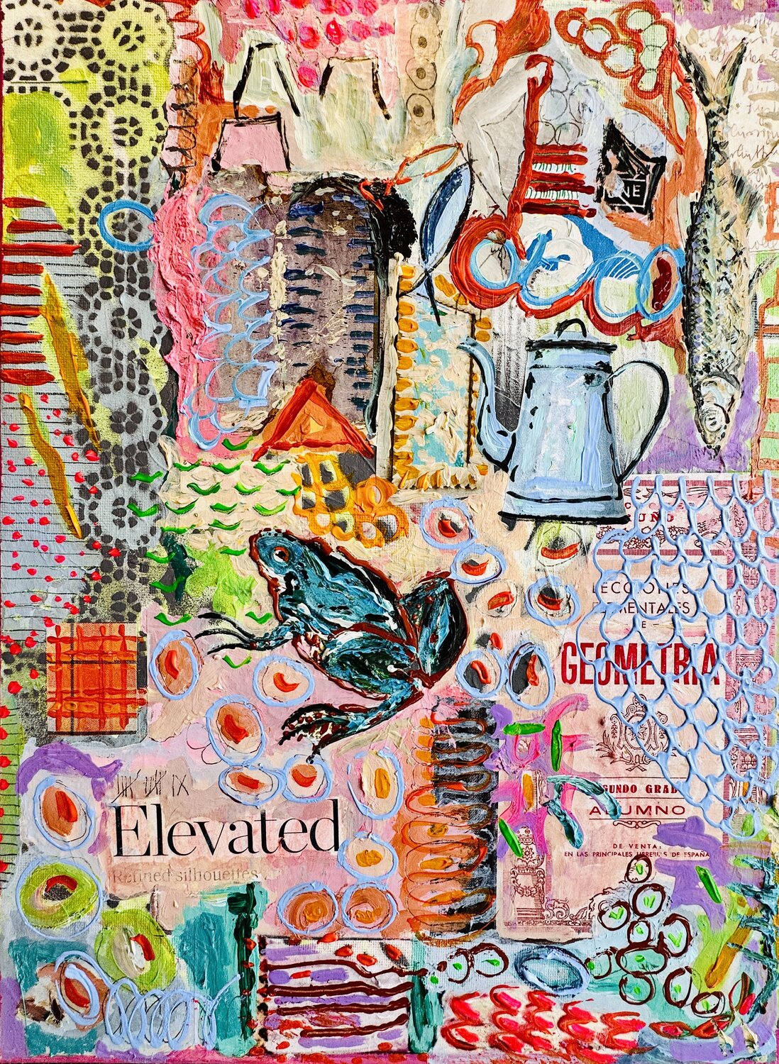 FrogMore. Elevated Lessons in Creature Geometry Stephanie Bing Original painting for sale