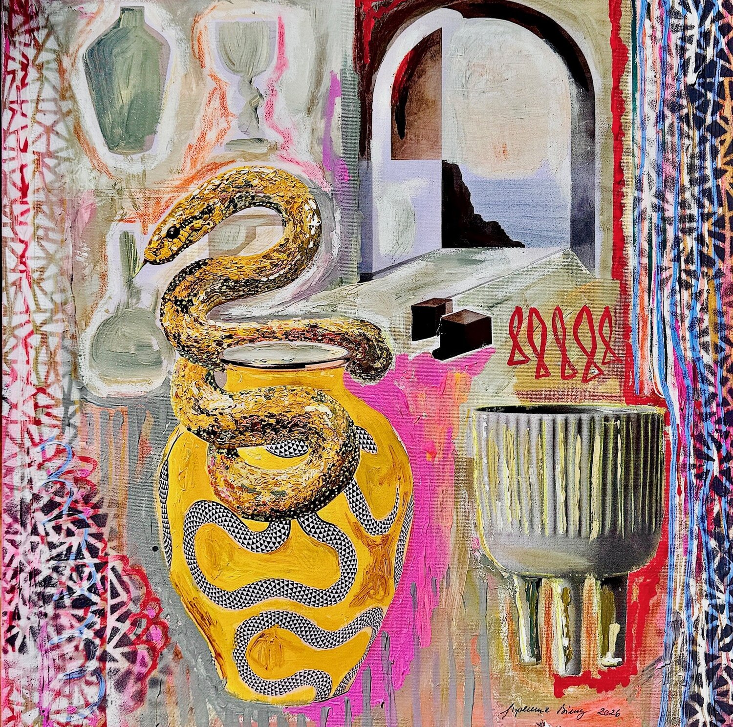Topographie der Versuchung Stephanie Bing Original painting for sale