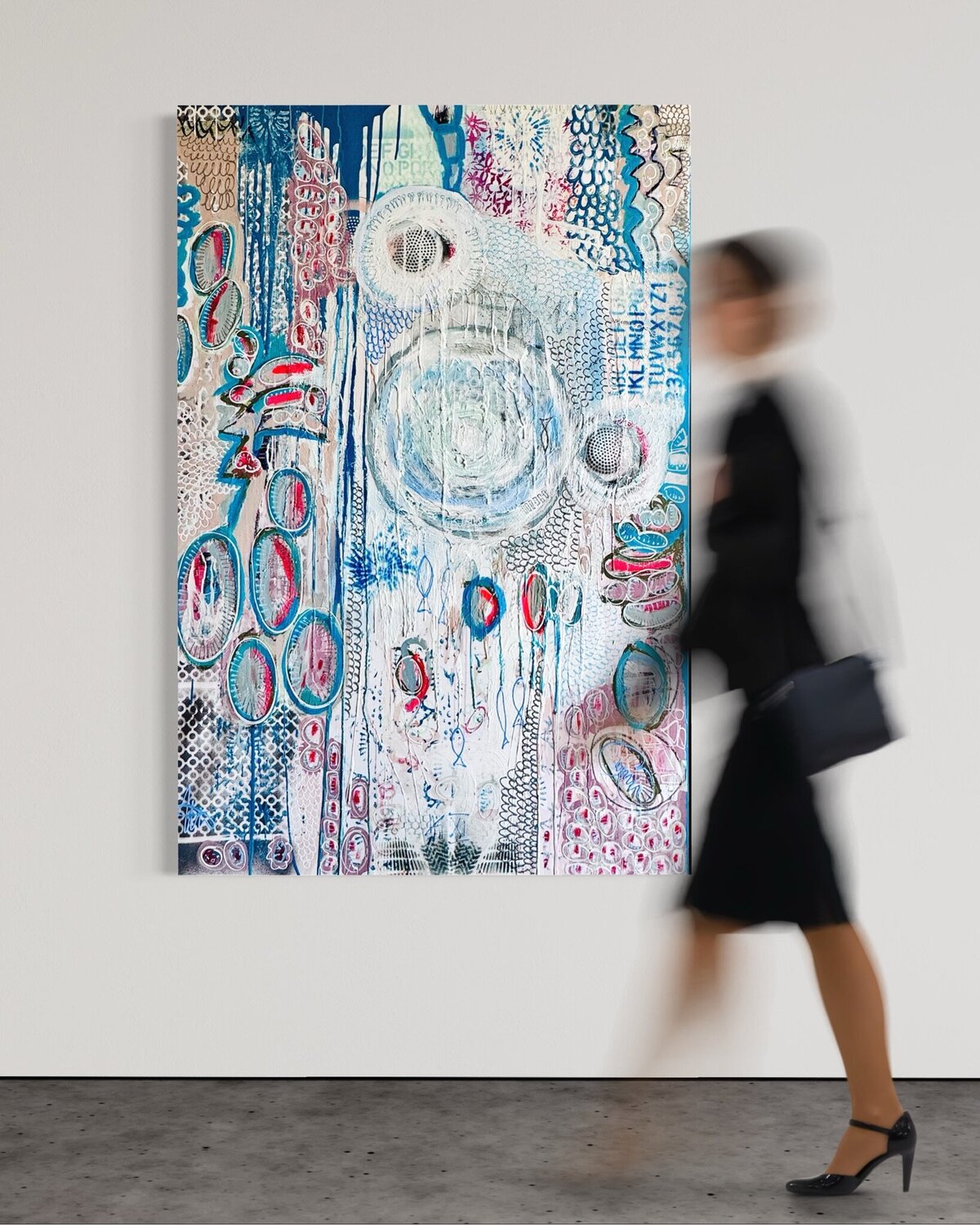 Alphabet of Tides (with celestial Drift) Stephanie Bing Original painting for sale