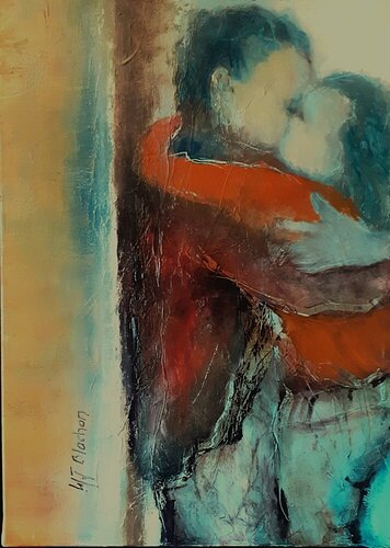 Valentine's day by Marie Josiane BLACHON, Painting for Sale on Select