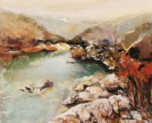 PAYSAGE DES MAURES N° 1 by Marie Josiane BLACHON, Painting for Sale on Select