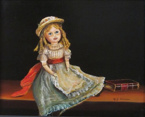 Nature morte à la poupée by Marie Josiane BLACHON, Painting for Sale on Select