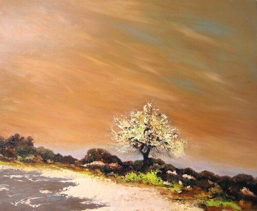 Le pommier sauvage by Marie Josiane BLACHON, Painting for Sale on Select