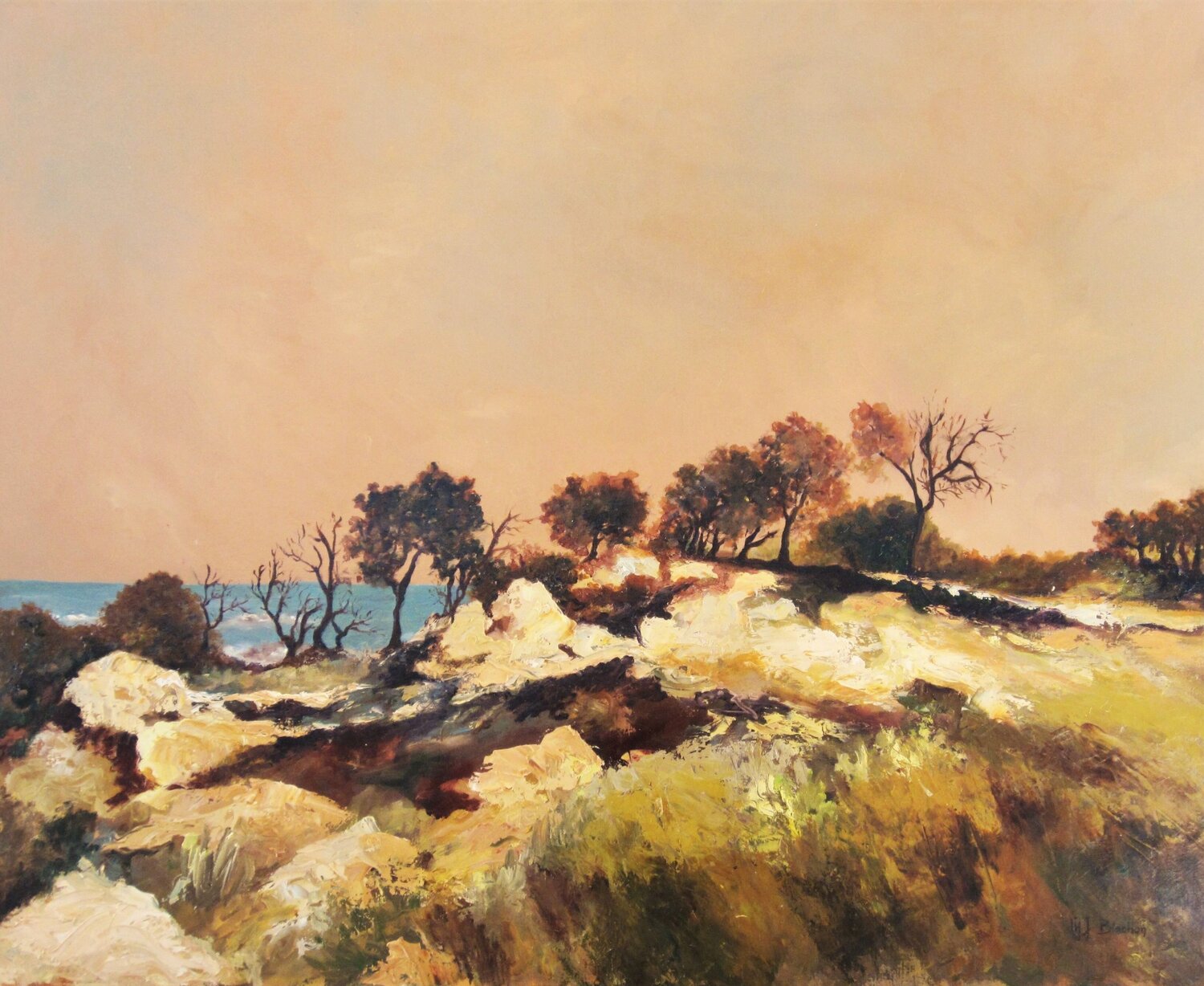 La crête des Maures Marie Josiane BLACHON Original painting for sale