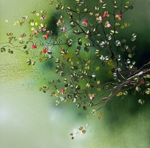 Fragmented Bloom by Anastassia Skopp, Painting for Sale on Select