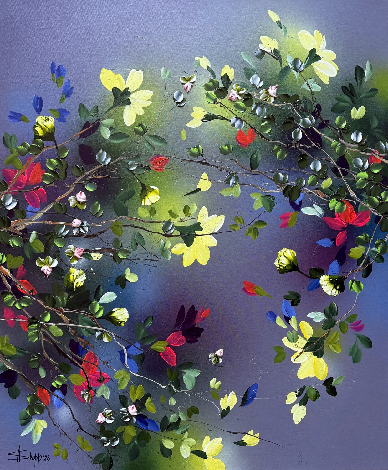 Floral Phenomena Anastassia Skopp Original painting for sale