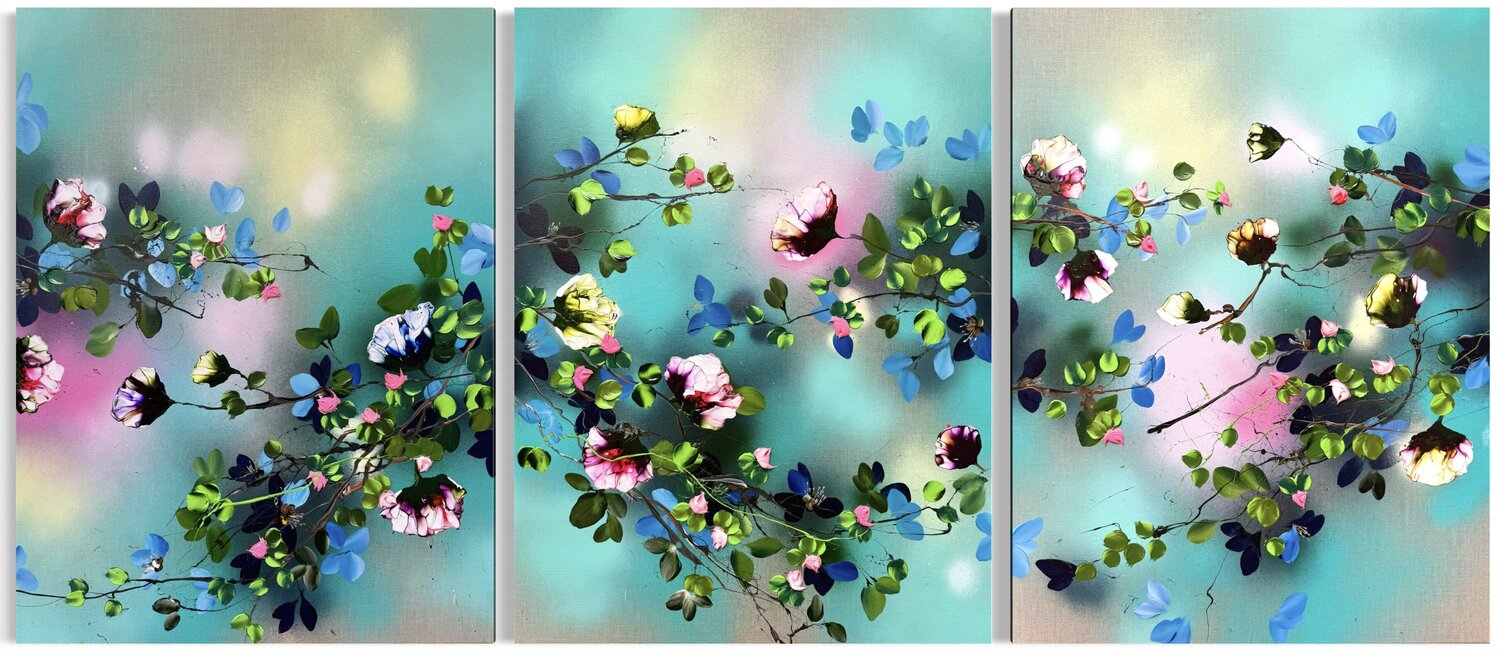 Floral Landscape - Where I Forget Anastassia Skopp Original painting for sale