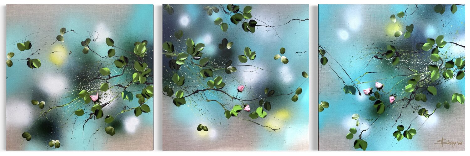 The Quiet Hours - Triptych Anastassia Skopp Original painting for sale