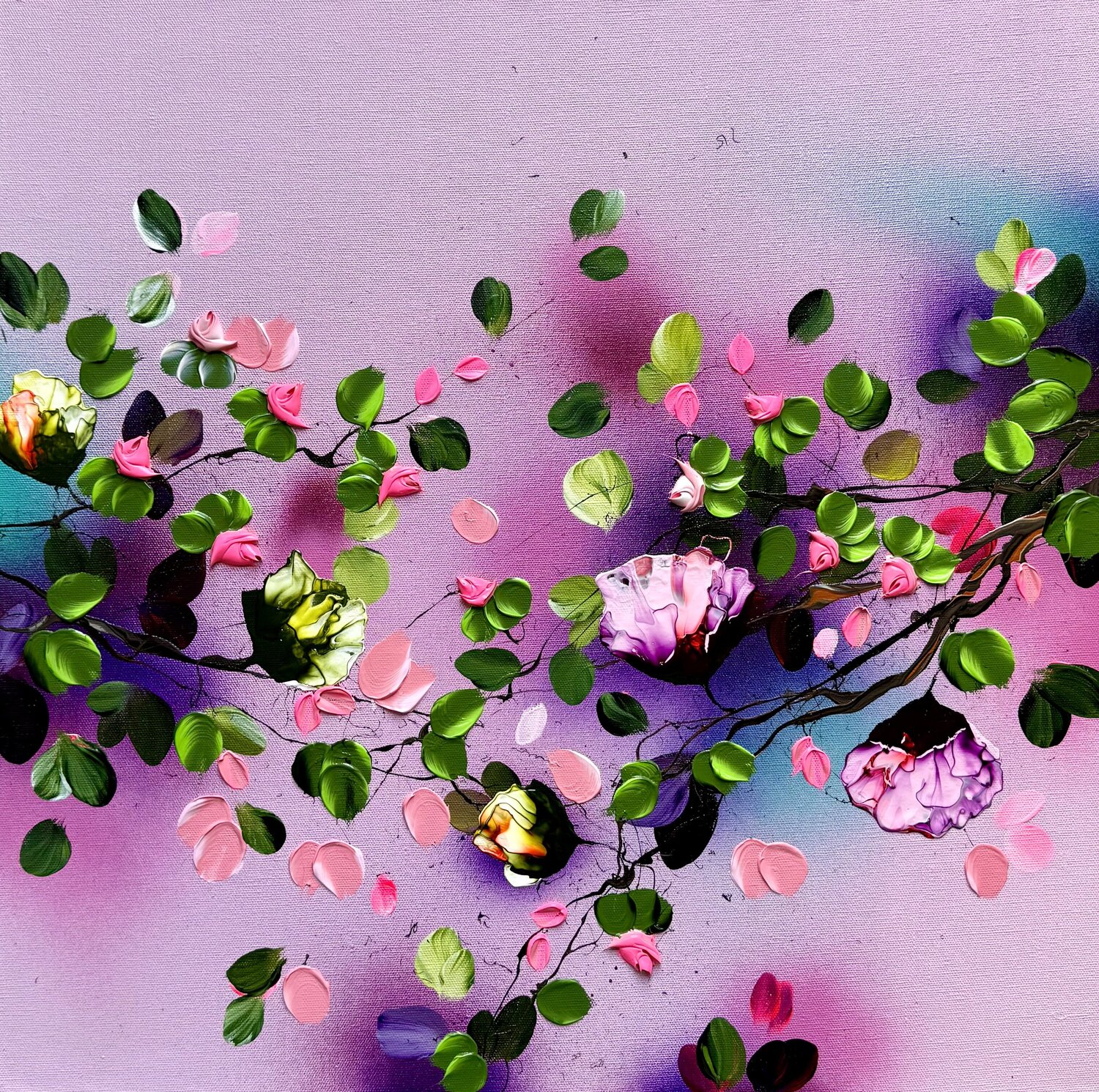 Pink Mood II Anastassia Skopp Original painting for sale