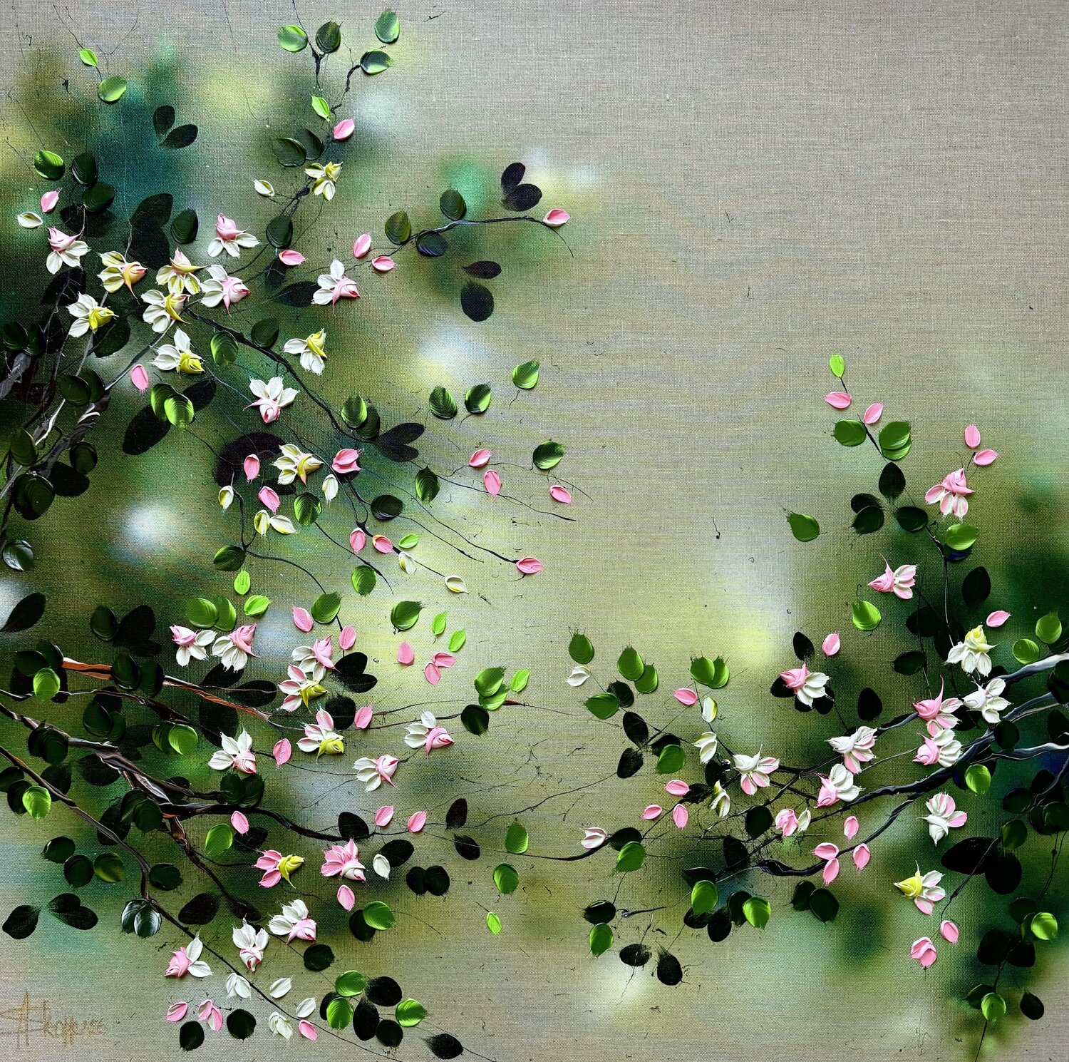 Roses, Unhurried Anastassia Skopp Originalgemälde zu verkaufen