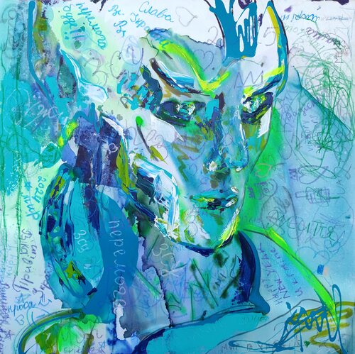 Robots and children are our future by Viktoriia Kartashova, Painting for Sale on Select