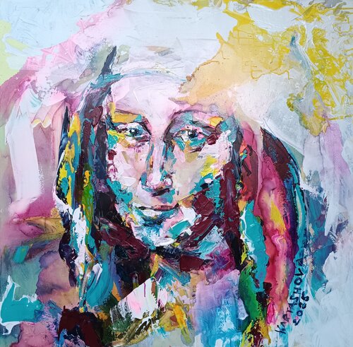 Another Mona Liza by Viktoriia Kartashova, Painting for Sale on Select