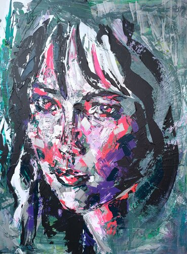 Lightening in the dark by Viktoriia Kartashova, Painting for Sale on Select