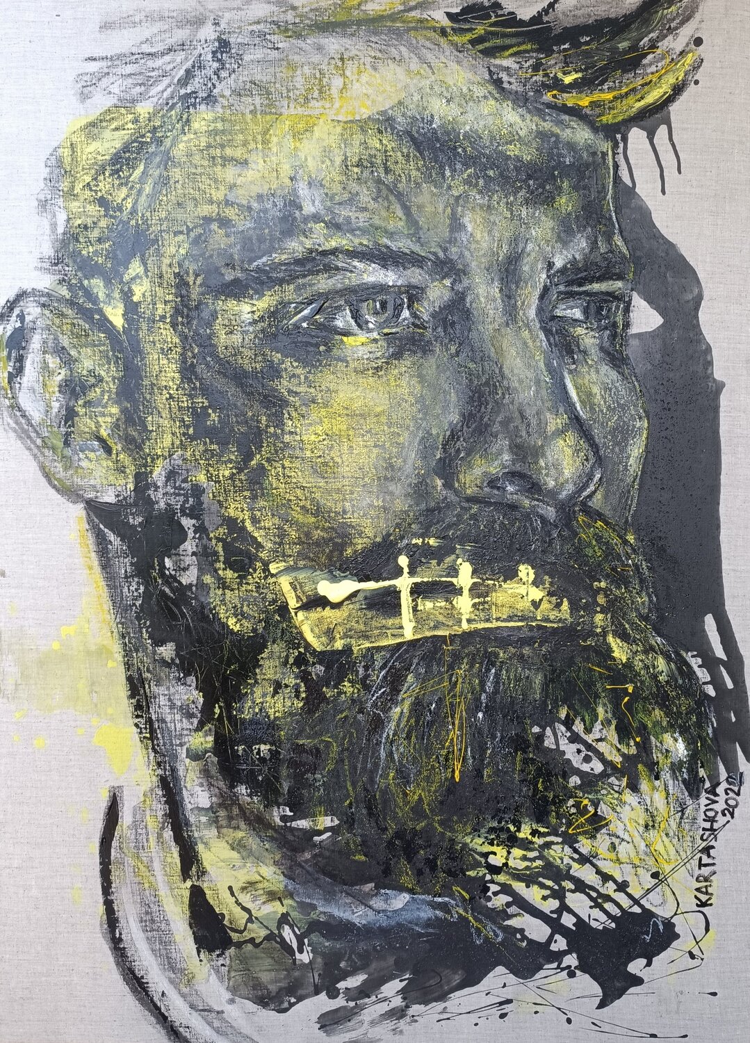 Azov. Difficult to be silent. War in Ukraine Viktoriia Kartashova Original painting for sale