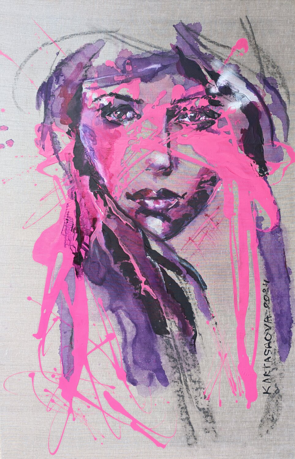 Mask of feelings Viktoriia Kartashova Original painting for sale