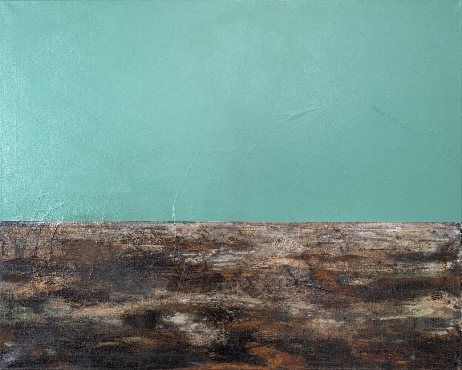 Turquoise ANTONELLA QUACCHIA Original painting for sale