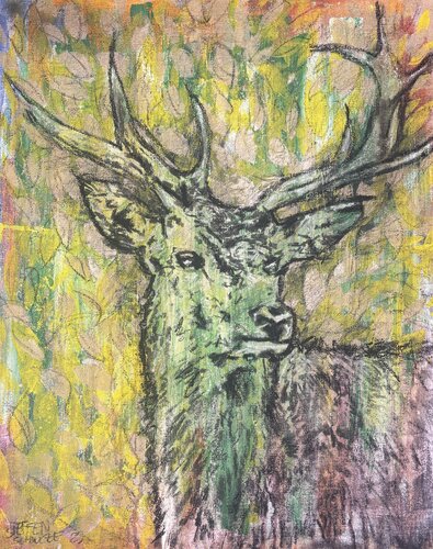 Hirsch by Steffen Schulze, Painting for Sale on Select