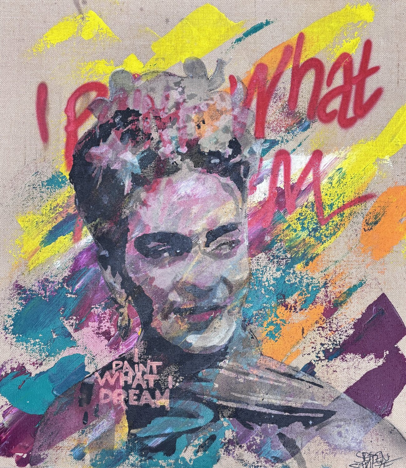 Frida Kahlo Steffen Schulze Original painting for sale