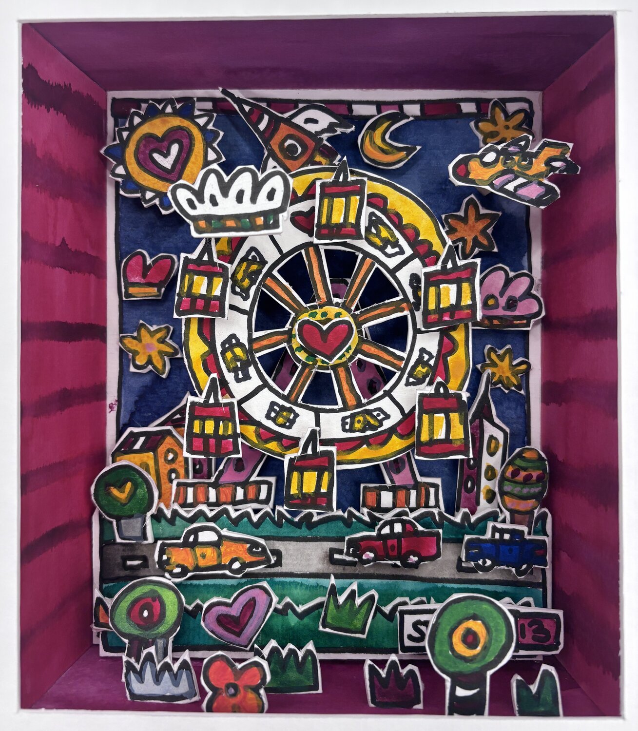 Riesenrad Steffen Schulze Original painting for sale