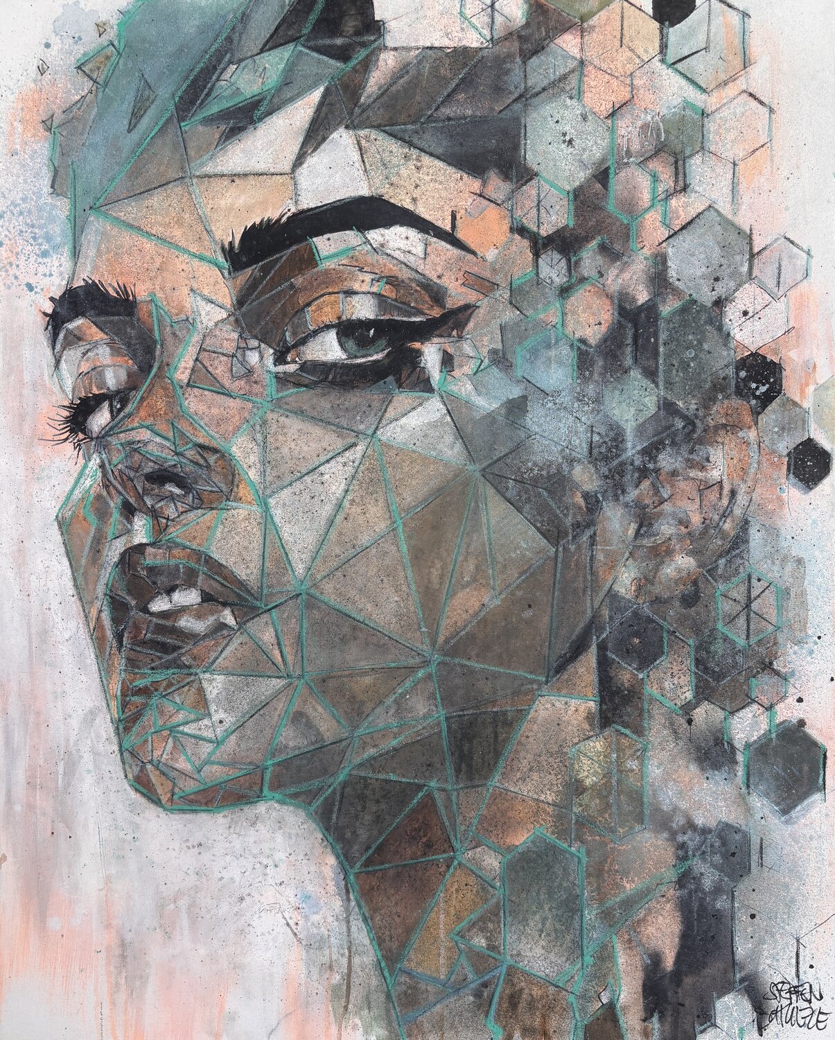 Soft Geometry Steffen Schulze Original painting for sale