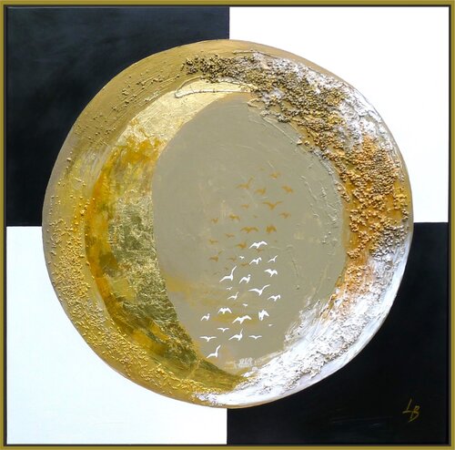Golden Sun by Lelde Brake-Klaveri, Painting for Sale on Select