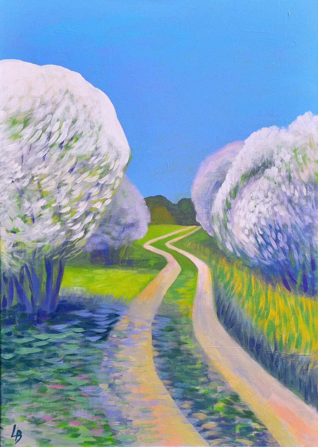 Path to the River. May Lelde Brake-Klaveri Original painting for sale