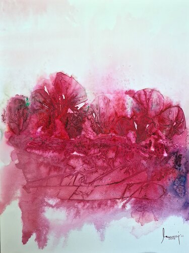 Avenue in red (Exclusivo en SINGULART) by MACARENA SANZ, Painting for Sale on Select