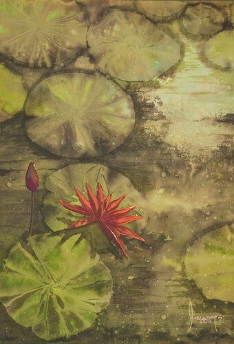 Fleur de lotus 1 ( Padma) by MACARENA SANZ, Painting for Sale on Select