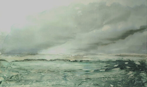 Llanes Beach No. 3 by MACARENA SANZ, Painting for Sale on Select