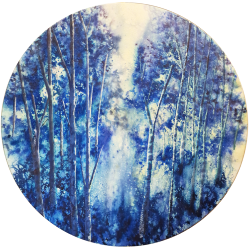 Blue Forest 7 by MACARENA SANZ, Painting for Sale on Select