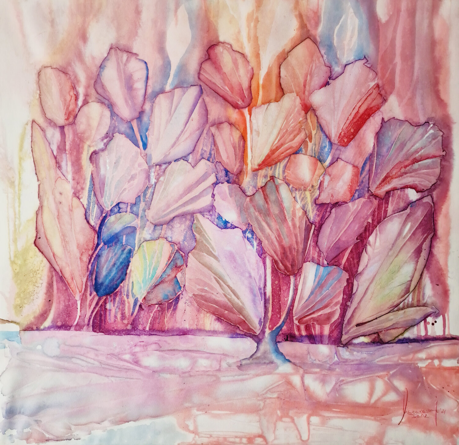 Secret Garden nº5 MACARENA SANZ Original painting for sale