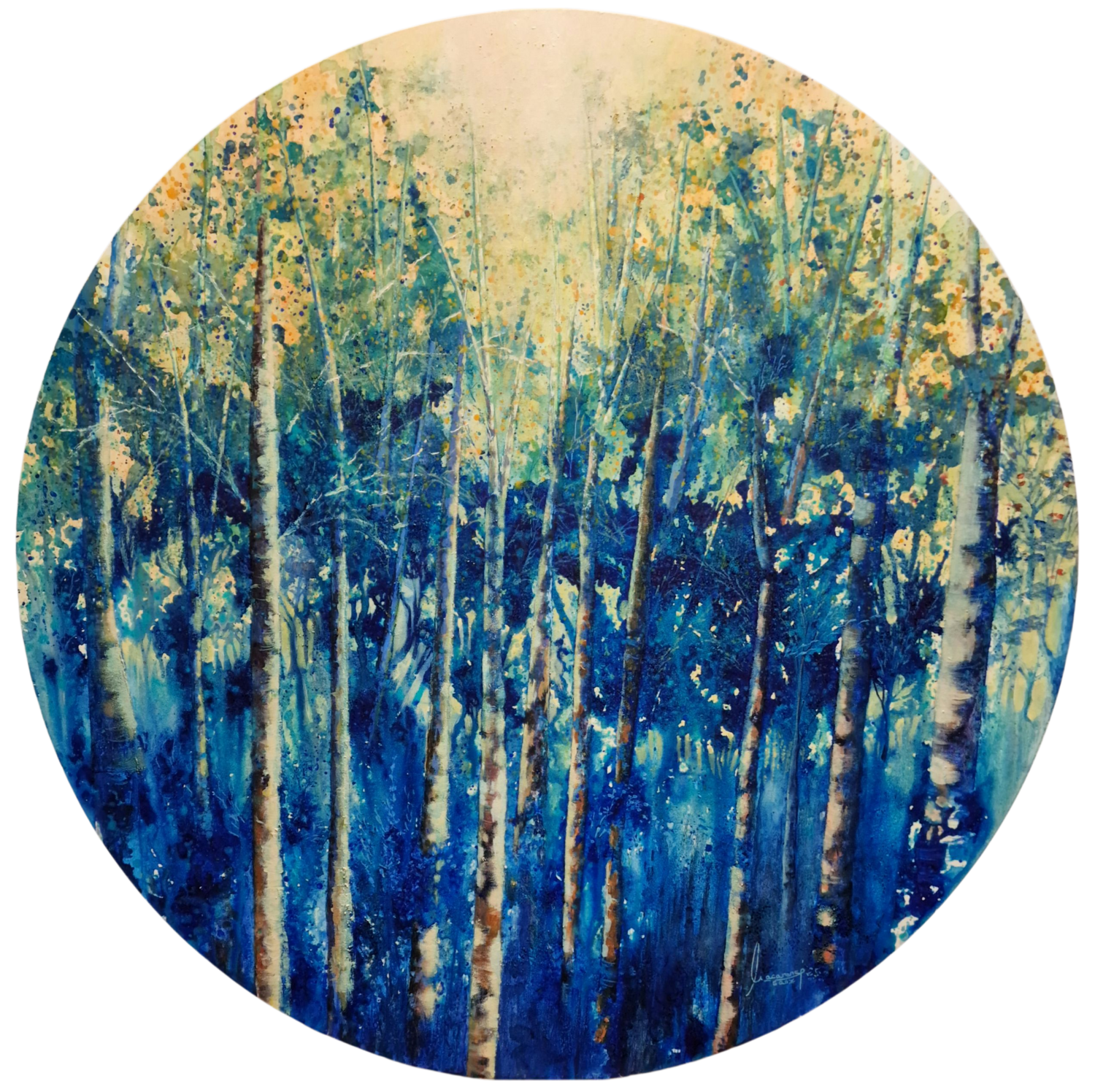 Blue Forest nº5 MACARENA SANZ Original painting for sale