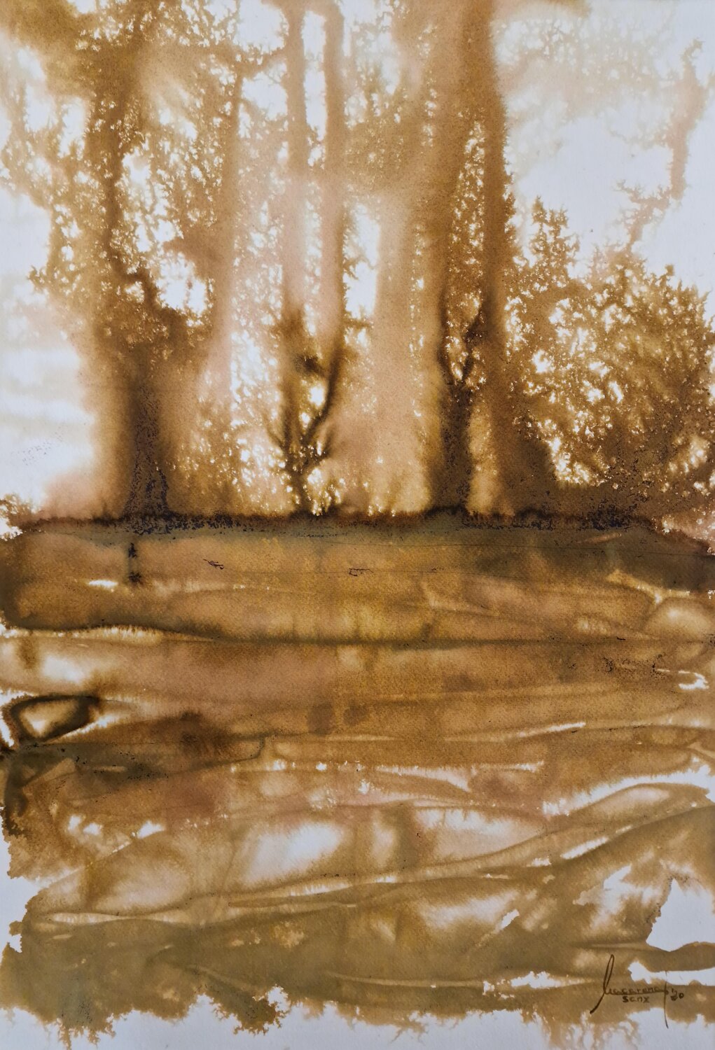 Fantasy Landscape 2 MACARENA SANZ Original painting for sale