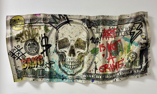 POP'$ CROWN SKULL by N NATHAN, Painting for Sale on Select