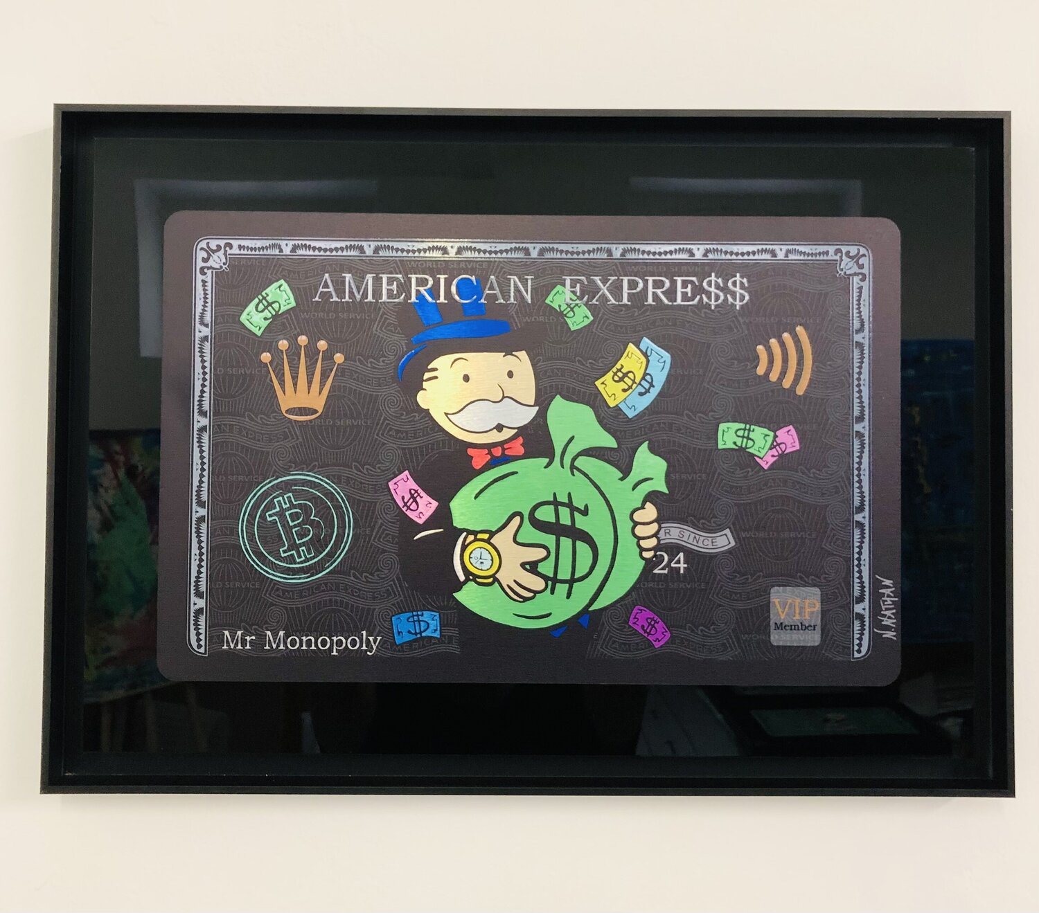 Amex Mr.Monopoly N NATHAN Original painting for sale