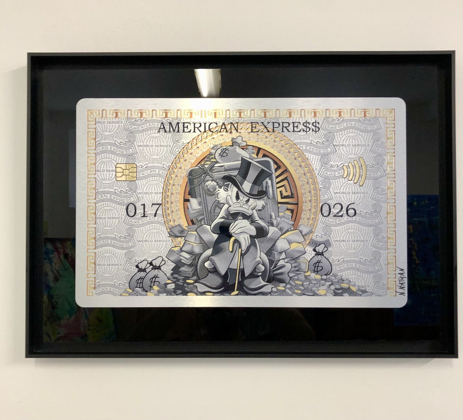 Amex Gold Banker N NATHAN Original painting for sale