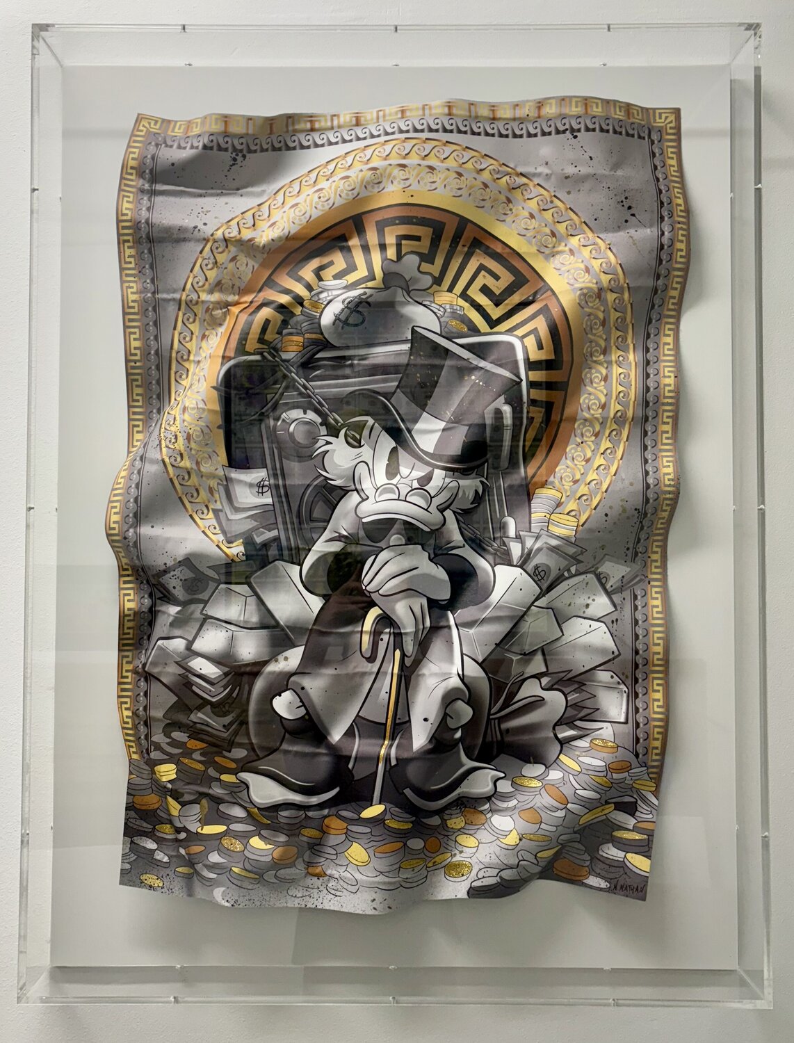 Gold Banker N NATHAN Original painting for sale