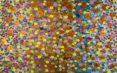 Flowers In A Square World by Dorothea Sandra, Painting for Sale on Select