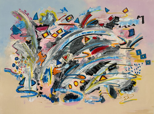 Happy City In Motion by Dorothea Sandra, Painting for Sale on Select